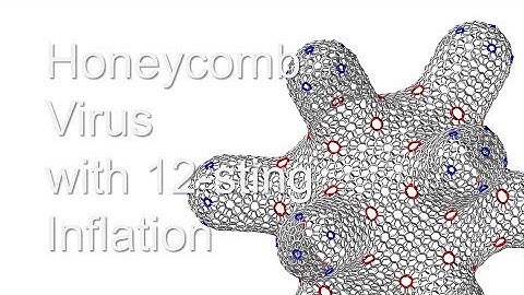 Honeycomb Virus with 12-sting Inflation #COF #Covalent Organic Framework #Molecular Dynamics