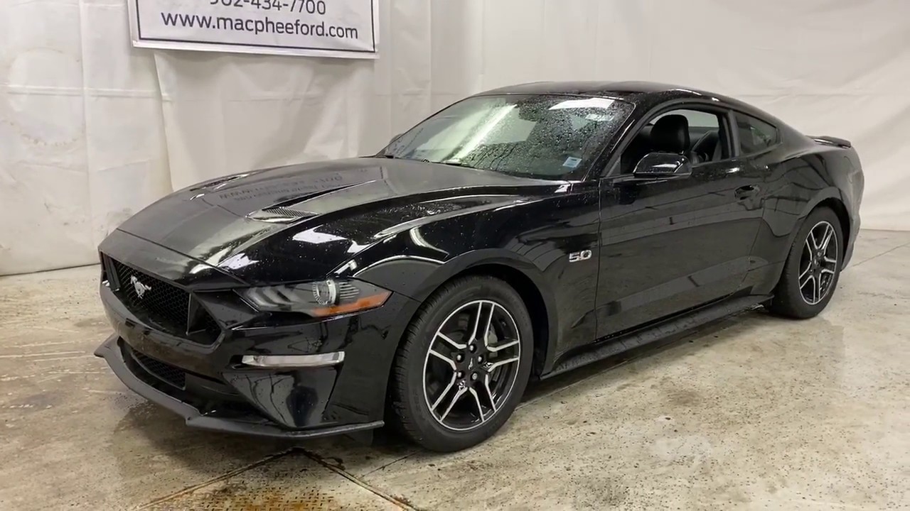Shadow Black 2020 Ford Mustang GT PREMIUM Review - MacPhee Ford - YouTube