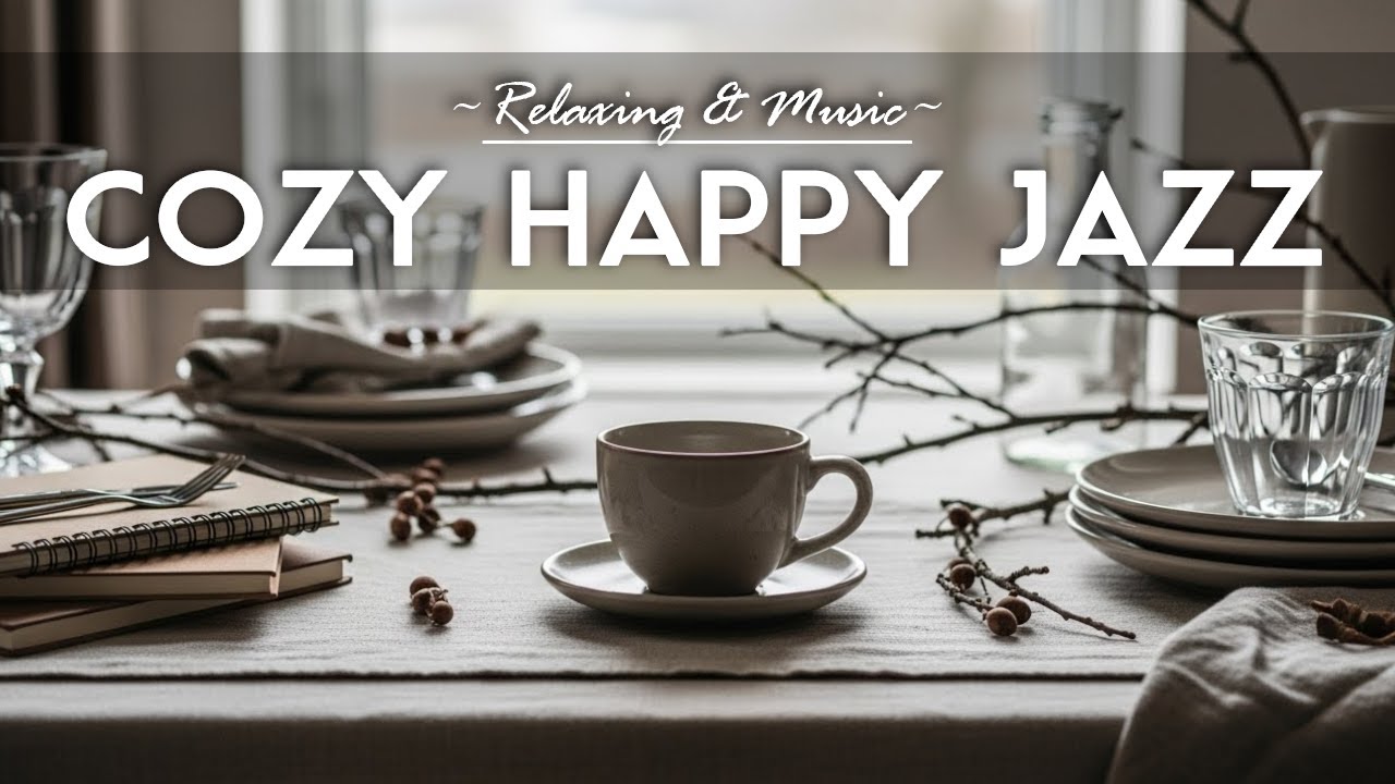 Cozy Happy Jazz ☕✨ Coffee Shop Ambiance~Sweet Bossa Nova Instrumental for Cheerful Moods.