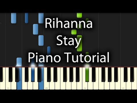 Rihanna - Stay Tutorial (How To Play On Piano) Correct Original Chords