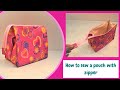 DIY Pouch with Zipper/Easy and Simple to Sew Cosmetic Pouch Bag/Spacious Bag Organizer