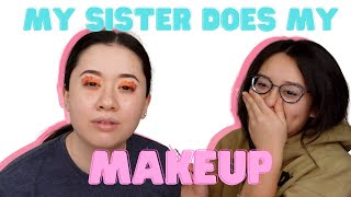 My Sister Does my Makeup! ft. Bella | Valentina Truong
