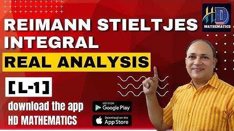 Riemann stieltjes integral/L 1/R S integral /functions of bounded variation real analysis in hindi