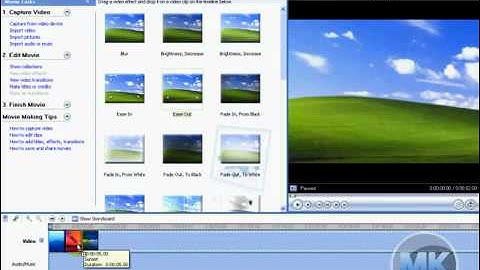 Windows XP Movie Maker: Add Ease or Zoom in/out on video or image