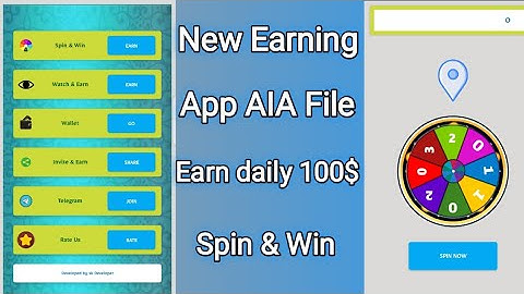 New Earning App AiA File Free || Spin Earning App Earn Daily 100$ 🤑🤑