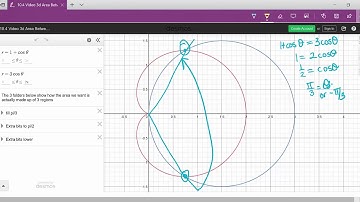 10.4 Part 3d Polar Area Between Curves (tricky)