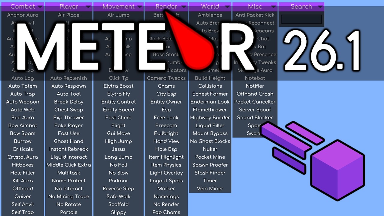 DOWNLOAD: Meteor Hacked Client - Minecraft 26.1.2 - YouTube