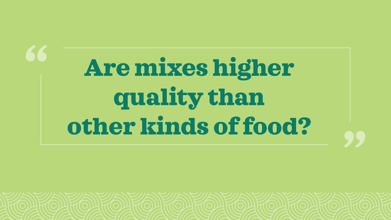 Small Animal Nutrition The Truth About Mixes Are Mixes Higher