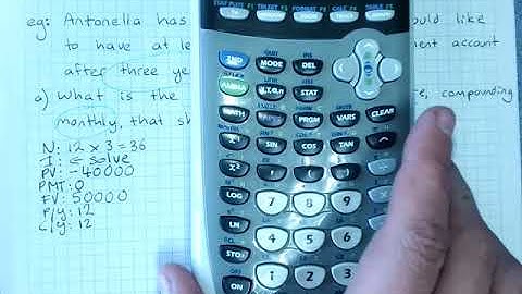 Introduction to TVM solver: Video 2: financial problems involving compound interest