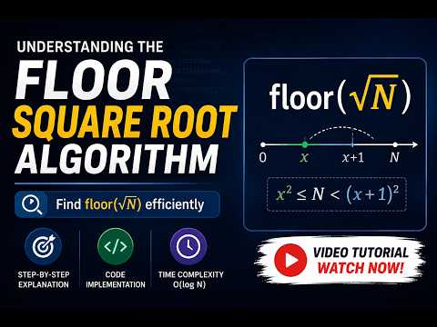 Floor Square Root Algorithm using Binary Search