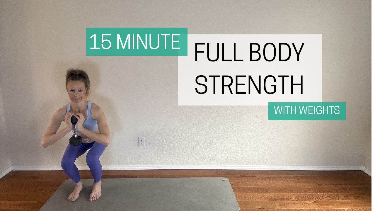 15 Minute Full Body Strength - With Dumbbells - YouTube