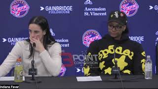 Fever's Caitlin Clark & NaLyssa Smith's post-game presser after their 83-80 win over the Dream