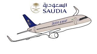 menggambar pesawat Saudi Arabia part 2 screenshot 5