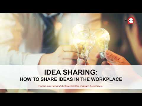 Idea Sharing - How To Share Ideas In The Workplace
