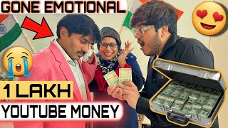 Giving 1 Lakh To My Father 🔥 YOUTUBE MONEY