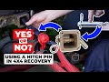 Should you use a hitch pin as a 4x4 recovery device is it a yes or no answer
