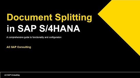 Mastering Document Splitting In SAP S/4HANA: Key Concepts