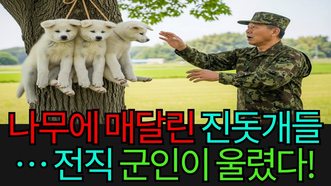 나무에 매달려 죽어가던 세 마리 진돗개… 전직 군인의 행동이 모두를 눈물짓게 했다!