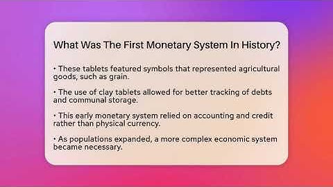 What Was The First Monetary System In History? - Firsts of the World