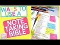 Note taking Bible Ideas and Uses