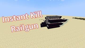 How To Make An Instant Kill Railgun In Minecraft