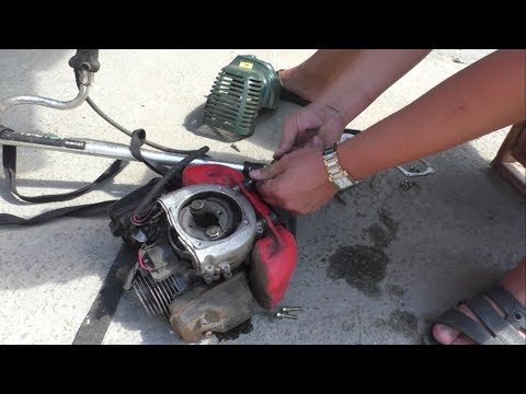 Ремонт бензокосы Протон  замена муфты сцепления / Триммер / Repair brushcutters replacement clutch.