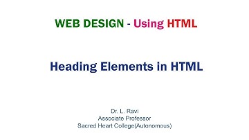 HTML Tutorials: Understanding Heading Elements