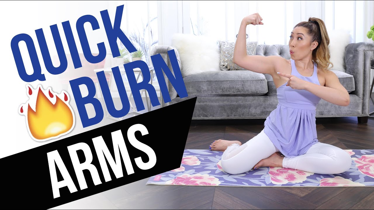 ⁣Quick Burn Arms! Incredible Arm Toning Workout - no equipment, no pushups!