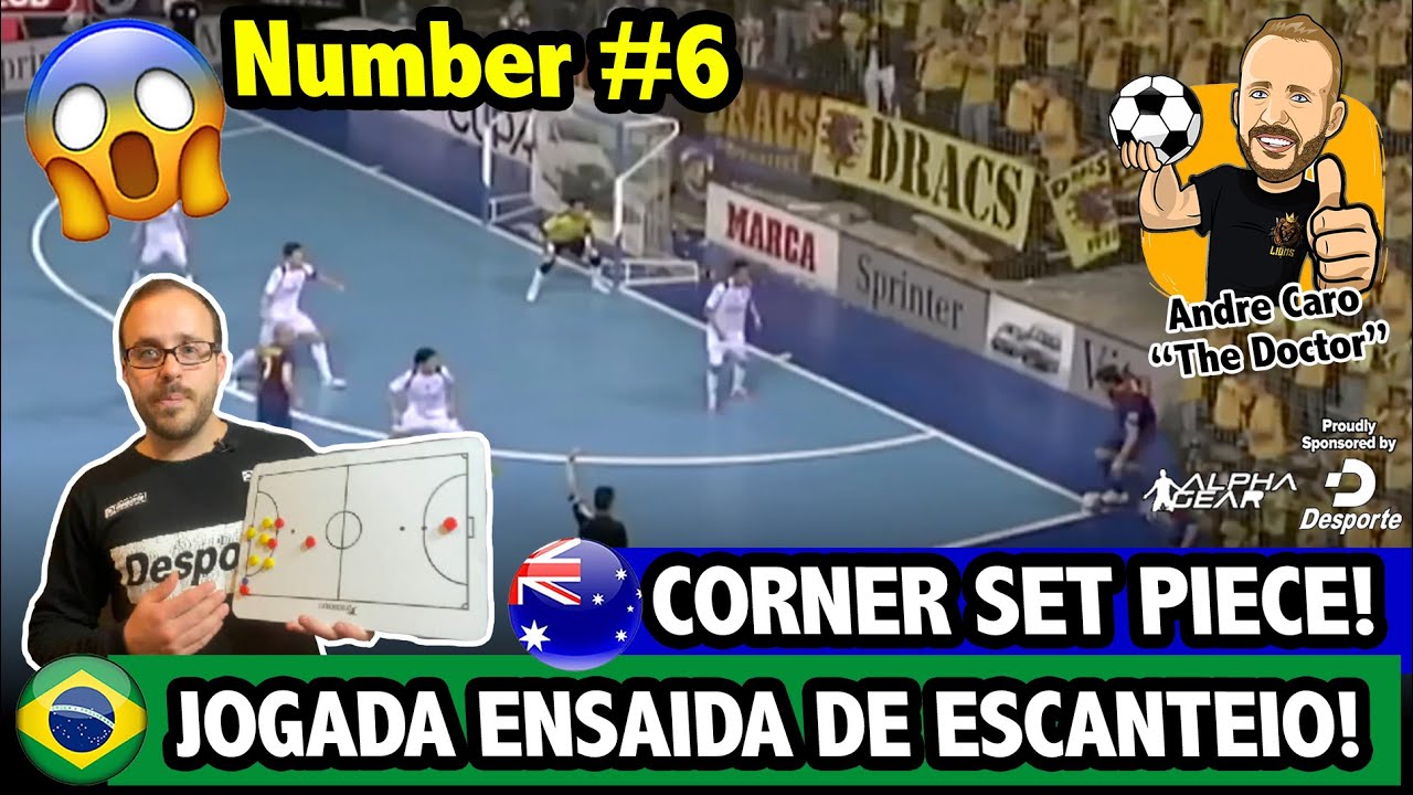JOGADA ENSAIADA DE ESCANTEIO DE FUTSAL | FUTSAL CORNER SET PIECE #6