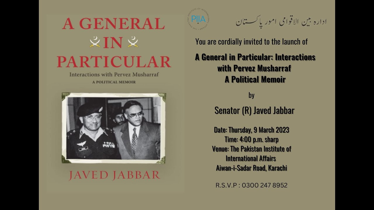 Javed R Glimpse of Book Launch 'General in Particular' by Senator R Javed ...