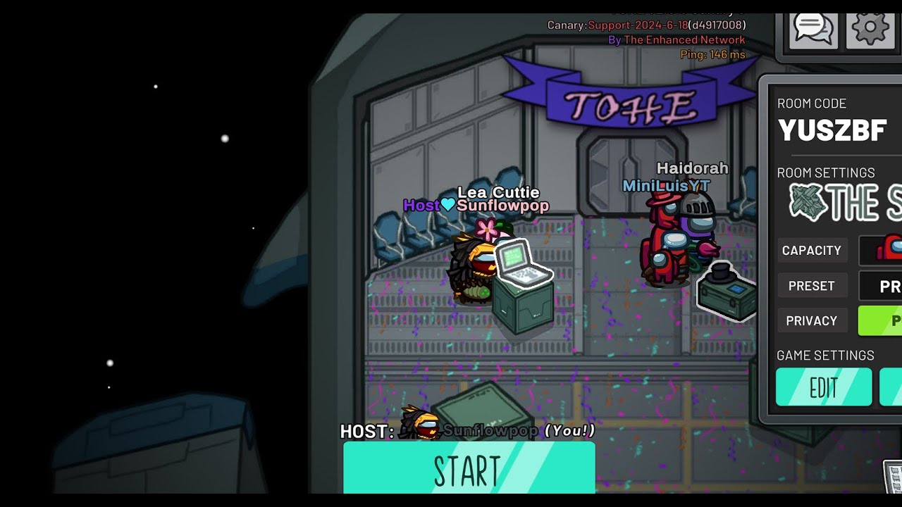 Among us TOHE (CODE: YUSZBF) server hosting - YouTube
