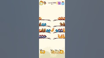 Bird sort calar game leval 883 #games #colorgame #leveldesign #gaming #gameartdesign #colormatchint