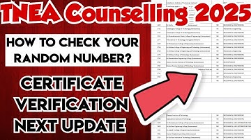 How to check random number in engineering counselling 2025?|Vincent Info|