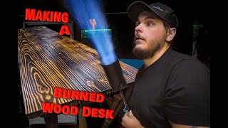 Making a Burned Wood Desk With Mortise and Tenon Wedge Joints (Shou Sugi ban)