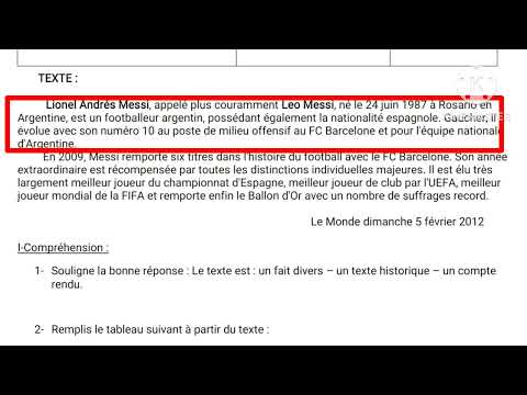 1ère année collège évaluation N1 compréhension et langue الفرض الأول الدورة الأولى