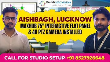 Maxhub 75 Inch Interactive Flat Panel & Benchmark 4k PTZ Camera Installed at Aishbagh, Lucknow 🔥
