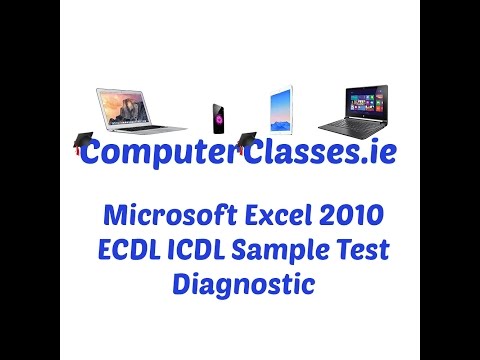 ECDL ICDL Microsoft Excel 2010 Diagnostic Sample Test
