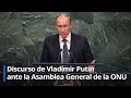 Discurso de Vladímir Putin en la 75ª sesión de la Asamblea General de la ONU