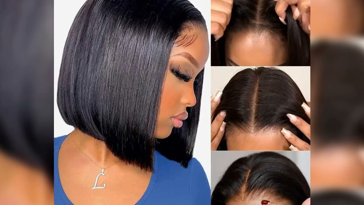 A must-have product! Glueless Wear and Go Bob Wigs Brazilian Hair Short Straight Wigs Pre Cut 4x4