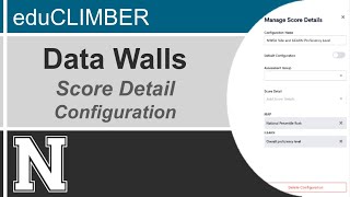 EduClimber Data Walls - Score Detail Configuration
