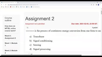 Industrial automation and control nptel assignment solution