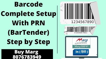 Barcode Setup with PRN in Marg Software Complete Step by Step in Hindi | Marg Call Us: 8076783949