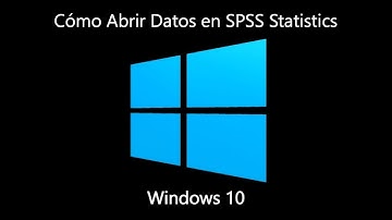 Cómo Abrir Datos (.sav) en IBM SPSS Statistics: Windows