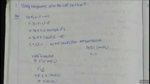 Calicut University - Sem 1 - Core Mathematics - Congruence - Part 11.