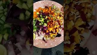 Salat after cuting for breakfast healthy meal