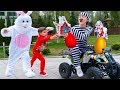 Artem Pretend Play with Easter Bunny - Eggs Surprise