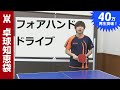 フォアドライブのコツ(ツッツキ打ち)【卓球知恵袋】