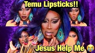 Trying On Temu Lipsticks 😫 And Showing How To Achieve Different Lip Shapes