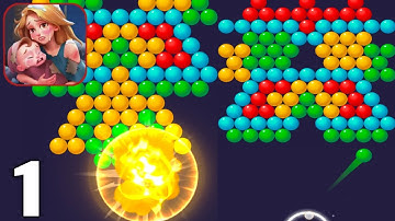 Bubble Shooter Family - Gameplay Walkthrough Part 1 All Levels 1-10 (Android & iOS)
