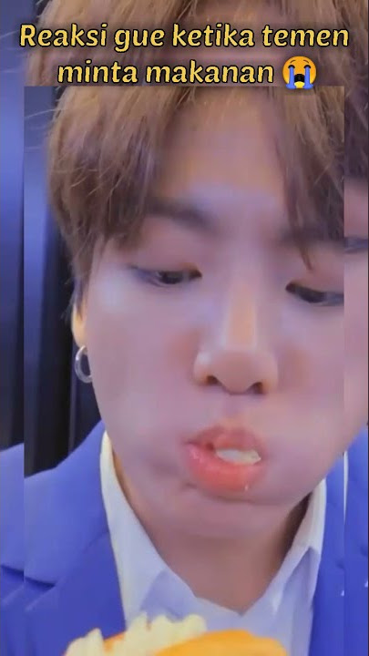 Reaksi lucu ketika makanan jungkook bts di gigit hyung namjoon😂🤣 #Bts #Bangtan